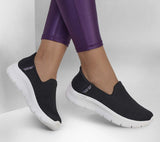 Skechers Women Slip-ins: GO WALK Flex - Relish 124963 Wide Width Black/White