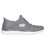 Skechers Women SLIP INS SUMMITS - DAZZLING HAZE WIDE 149937W Gray mesh