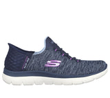 Skechers Women SLIP INS SUMMITS - DAZZLING HAZE WIDE 149937W Navy mesh