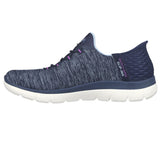 Skechers Women SLIP INS SUMMITS - DAZZLING HAZE WIDE 149937W Navy mesh