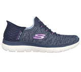 Skechers Women SLIP INS SUMMITS - DAZZLING HAZE WIDE 149937W Navy mesh