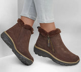 Skechers Women Relaxed Fit: Easy Going - Cool Zip 167862 Wide Choco Suede