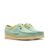 Clarks Original Women WALLABEE BLUE/LIME PRINT 2024