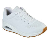 Skechers Women Uno Stand on Air 73690 White Wide Fit