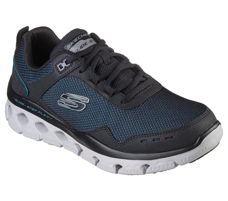 Skechers Men GLIDE-STEP FLEX – BLADOS #232327 BLK WIDE FIT – Shoes