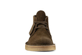 Clarks Original Men Desert Coal Olive Suede Made in Vietnam