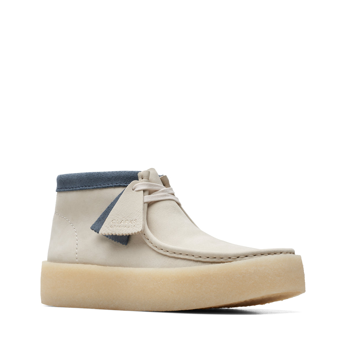 Men's Clarks Original Wallabee Cup Boot White Nubuck