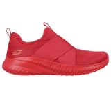 SKECHERS WOMENS BOBS SQUAD CHAOS-2SHINE 100% VEGAN 117221 (RED)