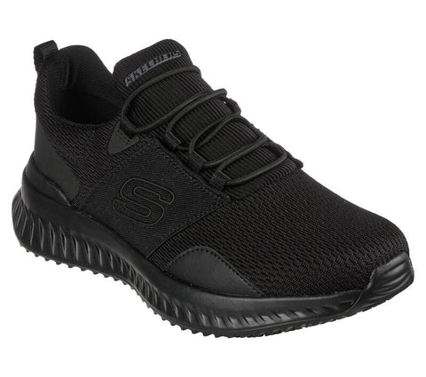 Skechers Manswerk Ontspanne Fit: Tilido SR 200093 Swart (Wide Fit)