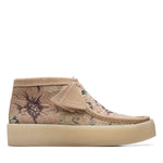 Men's Clarks Original Wallabee Cup Boot Tan Floral Txt "Made In Vietnam"