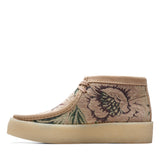 Men's Clarks Original Wallabee Cup Boot Tan Floral Txt "Made In Vietnam"