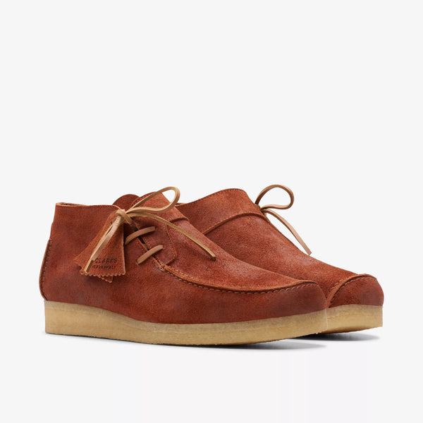 Clarks Original Men LUGGER BOOT RUST BROWN SUEDE 