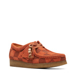 Clarks Original Women's Wallabee. Orange Check