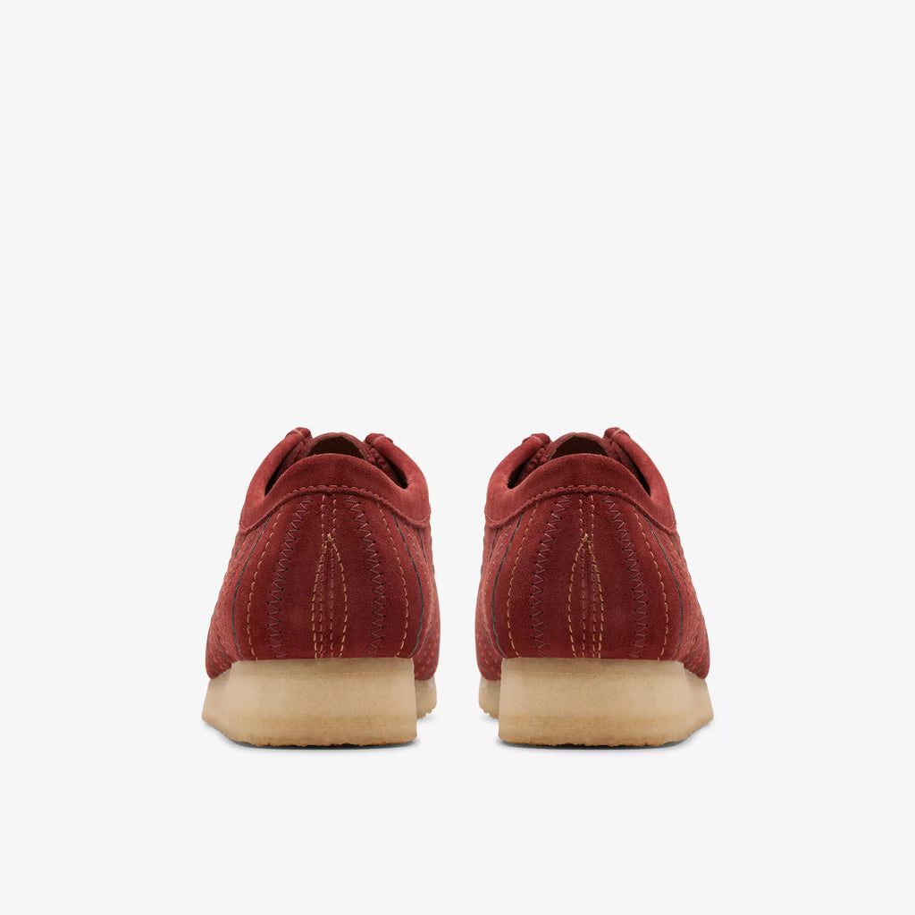 Clarks wallabee burgundy on sale suede