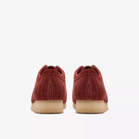 Clarks wallabee top burgundy suede