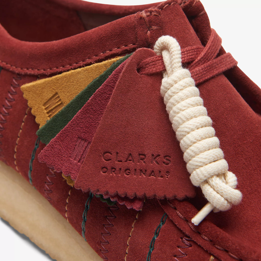 Clarks Original Men s WALLABEE BURGUNDY COMBI Suede Made in