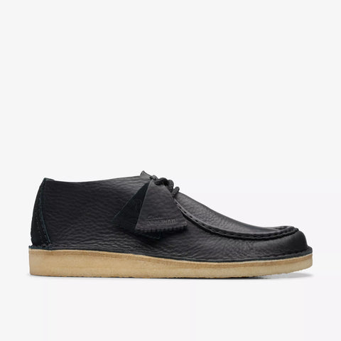 Men's clarks discount wallabee black leather