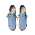 Clarks Original Women's Wallabee Boot. Powder Blue Suede Made in Vietnam