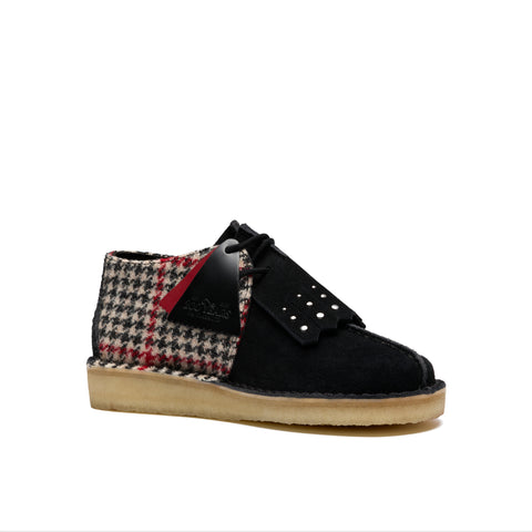 Clarks Original Women's Desert Trek Black Tweed Combination Made in Vietnam