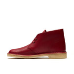 Clarks Original Men Desert Boot Dark Red Leather Made In Vietnam