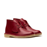 Clarks Original Men Desert Boot Dark Red Leather Made In Vietnam