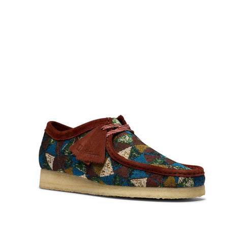 Clarks Mans Wallabee Denim Sinteties (Blou) 