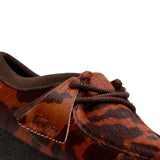 Clarks Original Women's Wallabee Brown Cow Print Made in Vietnam