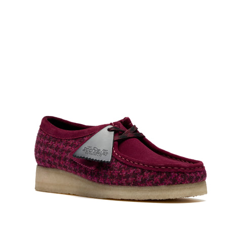 Clarks Original Women's Wallabee Purple Tweed Combination Made in Vietnam