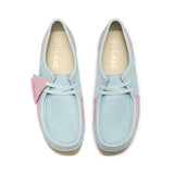 Clarks Original Women Wallabee Pale Blue Stripe Made in Vietnam