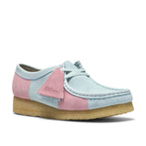 Clarks Original Women Wallabee Pale Blue Stripe Made in Vietnam