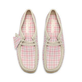 Clarks Original Women Wallabee. Pink Check Made in Vietnam