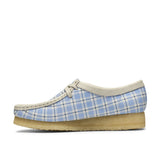 Clarks Original Women Wallabee. Blue Check Made in Vietnam