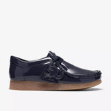 Clarks Original Kids Wallabee Low Older O Navy Patent