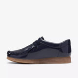Clarks Original Kids Wallabee Low Older O Navy Patent