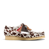 CLARKS ORIGINALS MEN'S WALLABEE, BROWN COW PRINT, MADE IN VIETNAM