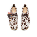 CLARKS ORIGINALS MEN'S WALLABEE, BROWN COW PRINT, MADE IN VIETNAM