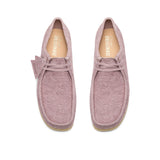 CLARKS ORIGINALS MEN'S WALLABEE DUSTY PINK EMBOSSED MADE IN VIETNAM