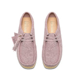CLARKS ORIGINALS WOMEN'S WALLABEE DUSTY PINK EMBOSSED MADE IN VIETNAM