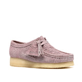 CLARKS ORIGINALS WOMEN'S WALLABEE DUSTY PINK EMBOSSED MADE IN VIETNAM