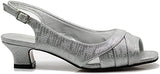 Women's Wide Width Sling Back Low Heeled Pumps Sandals Shoes Antica04