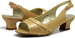 Women's Wide Width Sling Back Low Heeled Pumps Sandals Shoes Antica04