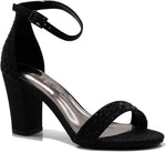Women's Mid Chunky Block Heel Sexy Ankle Strap Sandals Gianni1