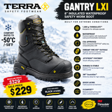 Men's Terra Gantry LXI 8" Waterproof Nano Composite Toe Safety Work Boot