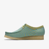 Clarks Men's Original Wallabee Blue/Lime Print Made In Vietnam"