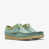 Clarks Men's Original Wallabee Blue/Lime Print Made In Vietnam"