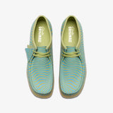 Clarks Men's Original Wallabee Blue/Lime Print Made In Vietnam"