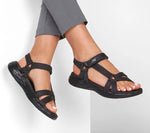 Skechers Women's Casual Comfort Touch Fastening Sandals 15316 BBK