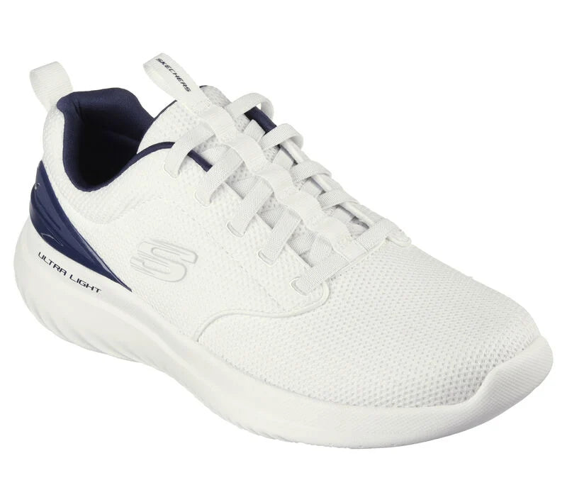Skechers MEN'S Bounder 2.0 - Howlite #232675 WHT/Navy Skechers MEN'S Bounder 2.0 - Howlite #232675 WHT/Navy