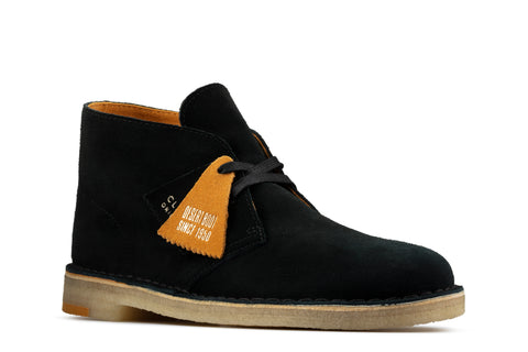 Clarks Original Desert Boot -Black Combi Suede Made in Vietnam - Shoes 4 You 