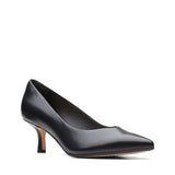 Clarks full shoes- Violet55 Court Black Leather